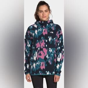 Women’s The North Face TKA Glacier Pullover Size S Blue Abstract Print Sweater